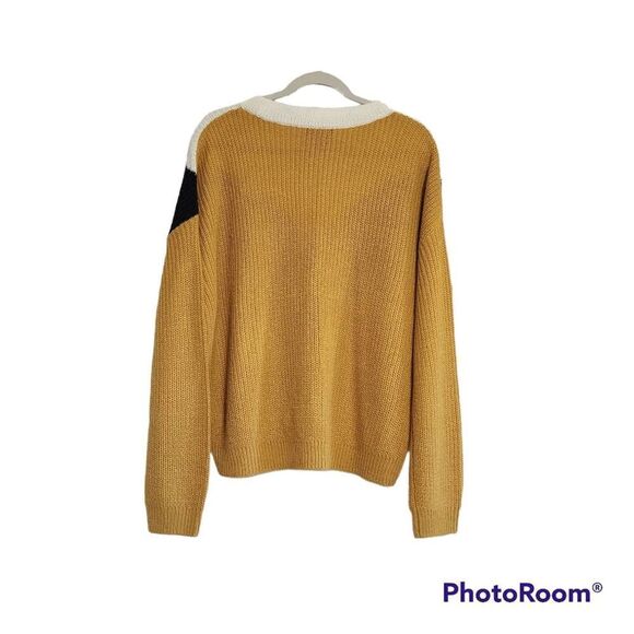 Ambiance yellow black & white sweater - Picture 2 of 4